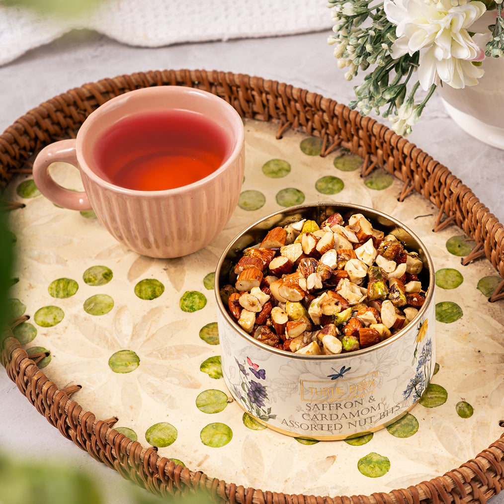 Saffron And Cardamom Assorted Nut Bits