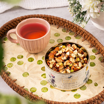Saffron And Cardamom Assorted Nut Bits